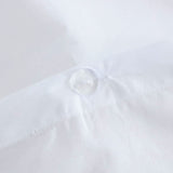 100% Cotton Percale Embroidered 4 Piece Duvet Cover Set - Serene