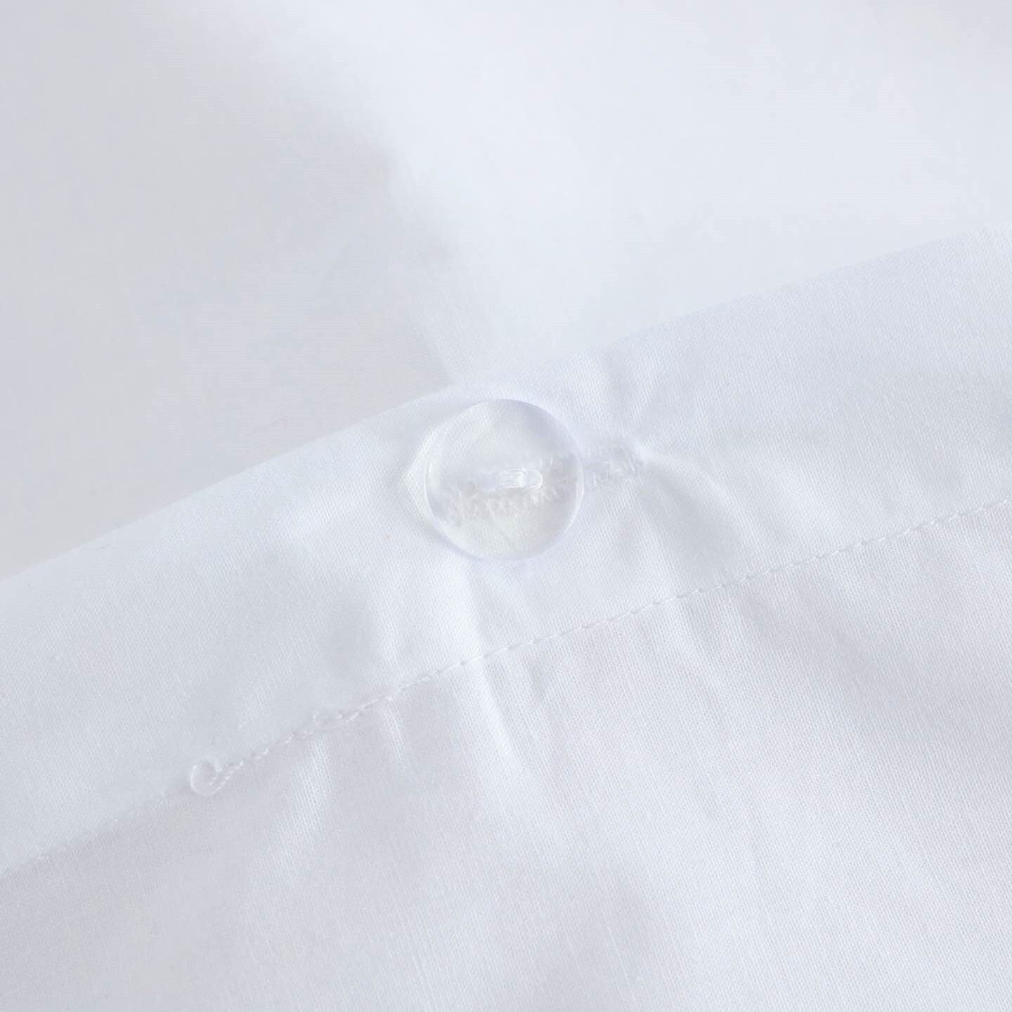 100% Cotton Percale Embroidered 4 Piece Duvet Cover Set - Serene