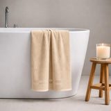 PREMIUM 600 GSM COTTON BAMBOO BLEND TOWELS Bath Towel - 70 x 140 CM / Beige