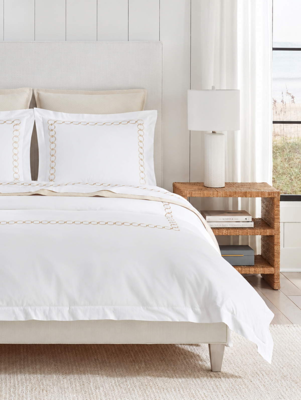 Sferra Catena Percale Pillow Case Sham