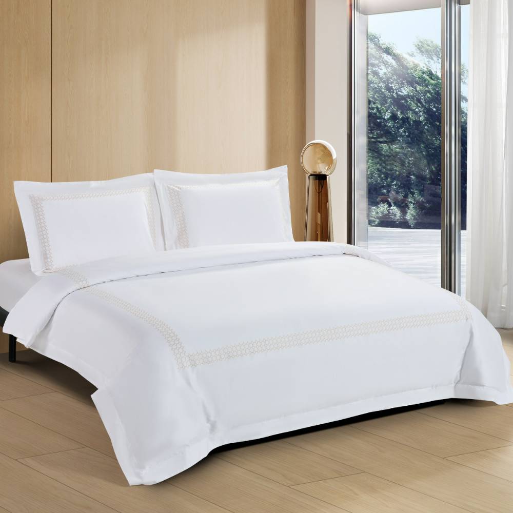 Dwell Honeycomb Duvet Set - 300 Thread Count Sateen