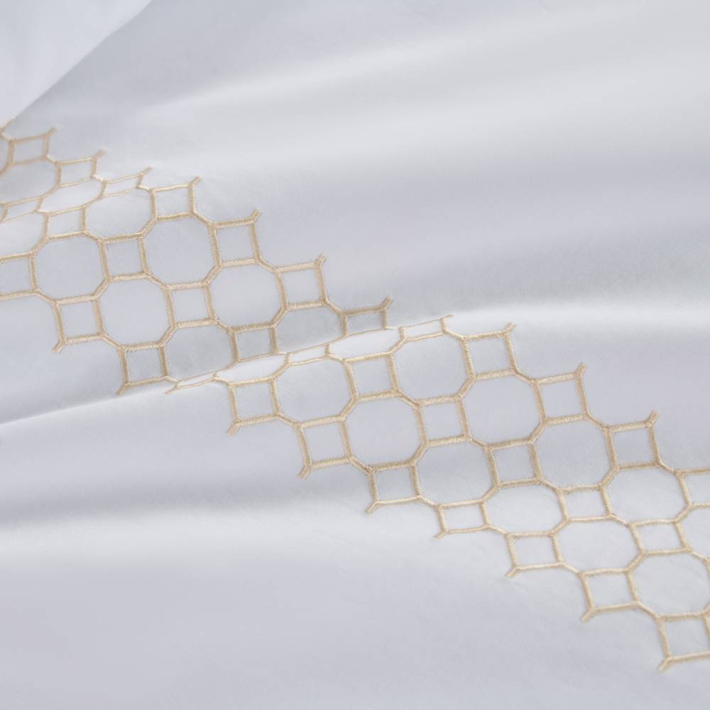 Dwell Honeycomb Duvet Set - 300 Thread Count Sateen