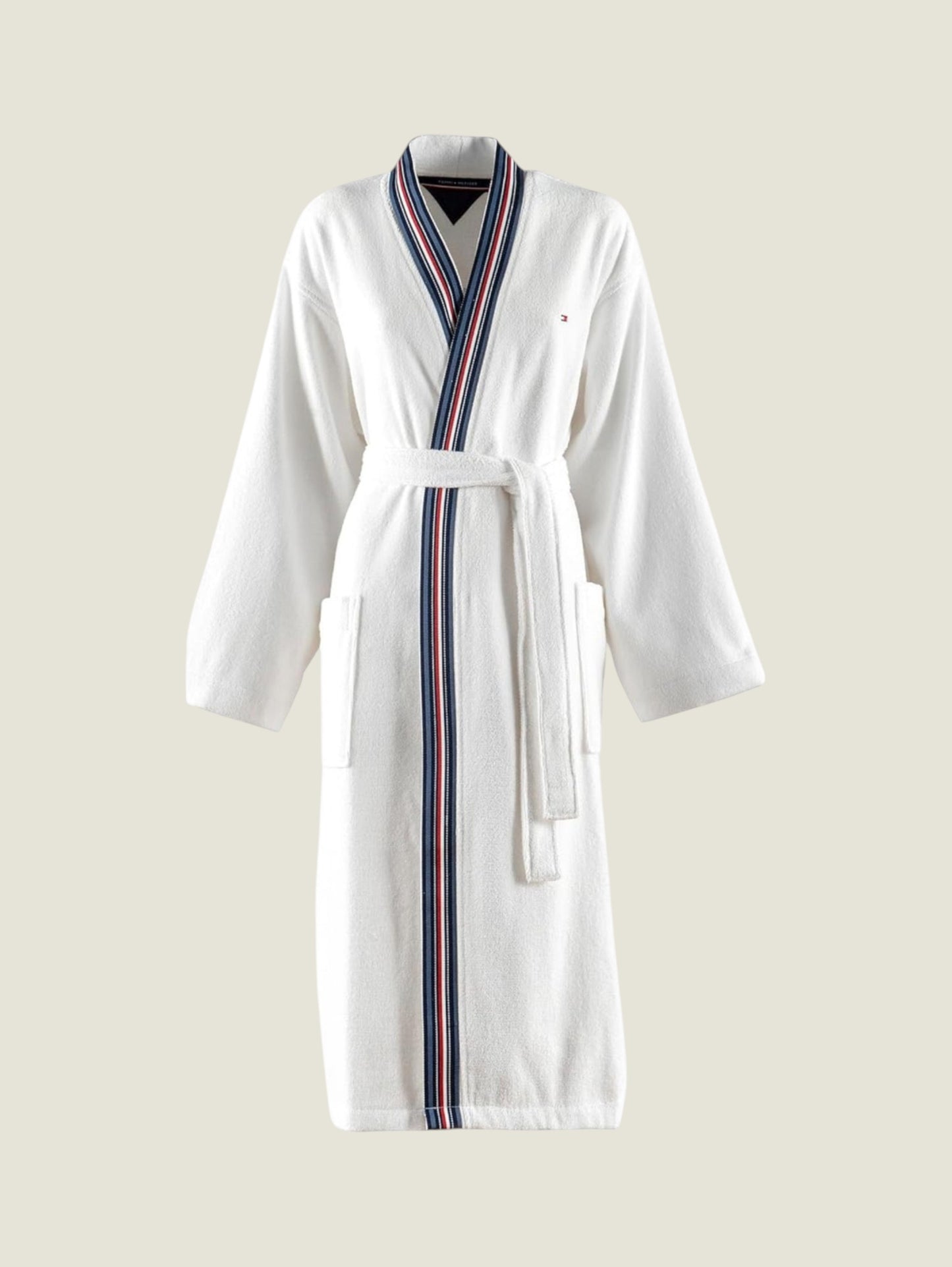 Tommy Hilfiger 360 GSM Teams Bathrobe - White