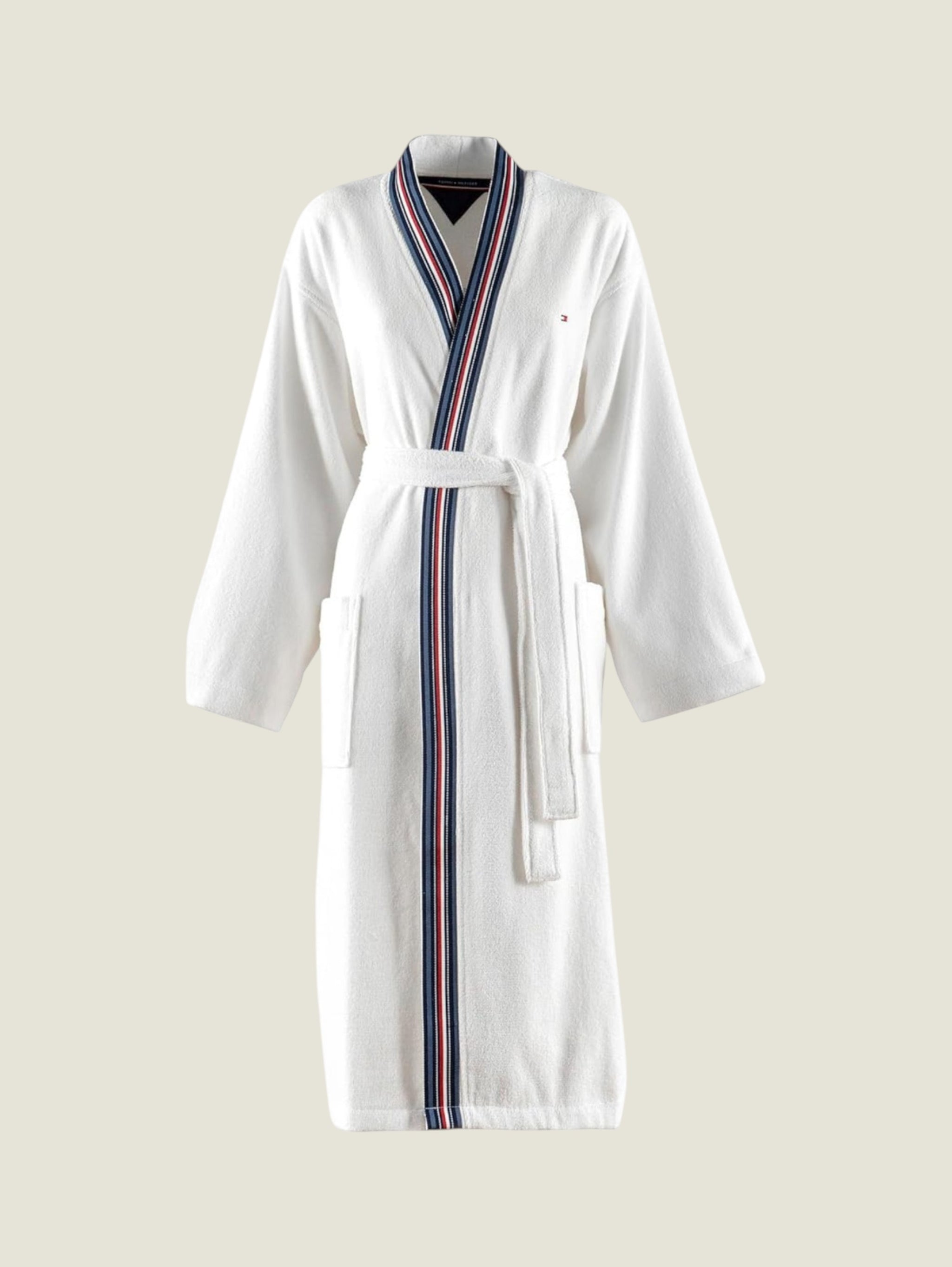 Tommy Hilfiger 360 GSM Teams Bathrobe - White