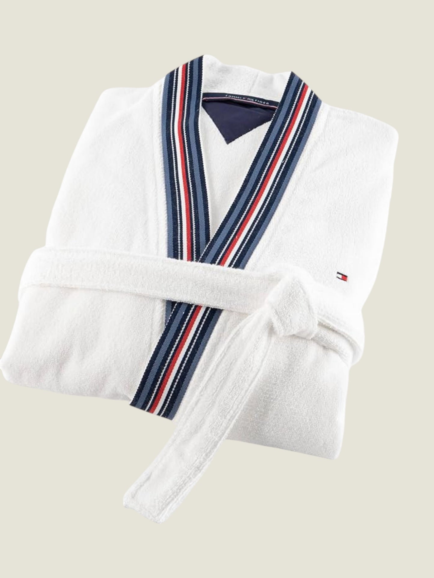Tommy Hilfiger 360 GSM Teams Bathrobe - White