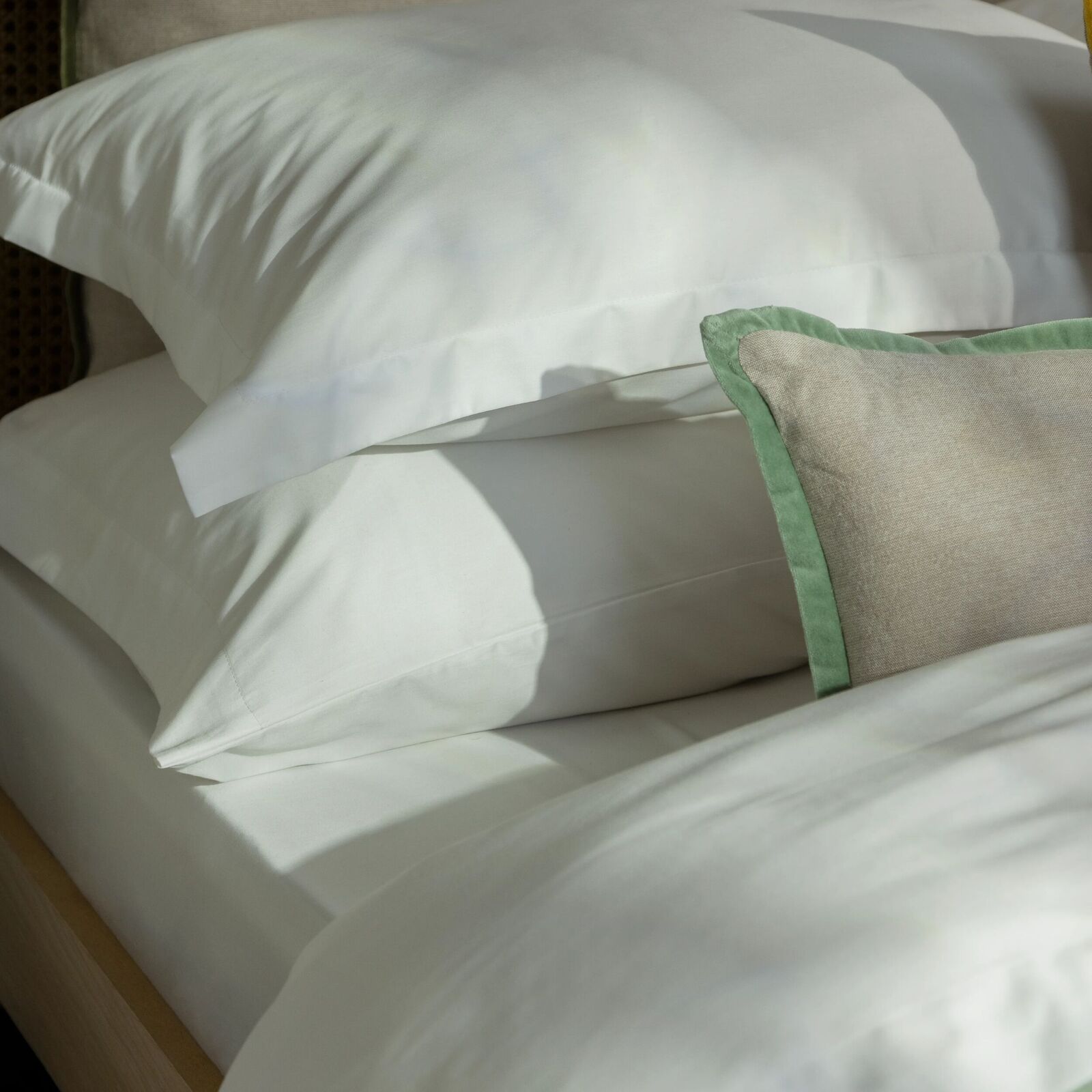 400TC Sateen - Classic Sateen Oxford Pillow Case Pair White Multi / Oxford Pillow Case Pair - 50x75 + 4 CM (2)