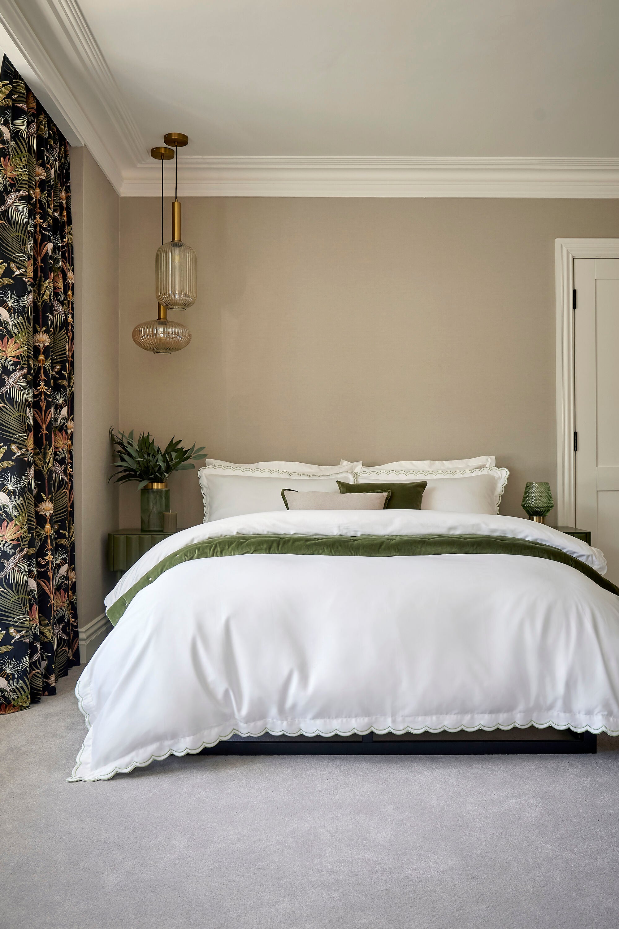 Scallop Edge Double Duvet Set Green / Double Duvet Set - 200x200, 50x75 + 3 CM (2)