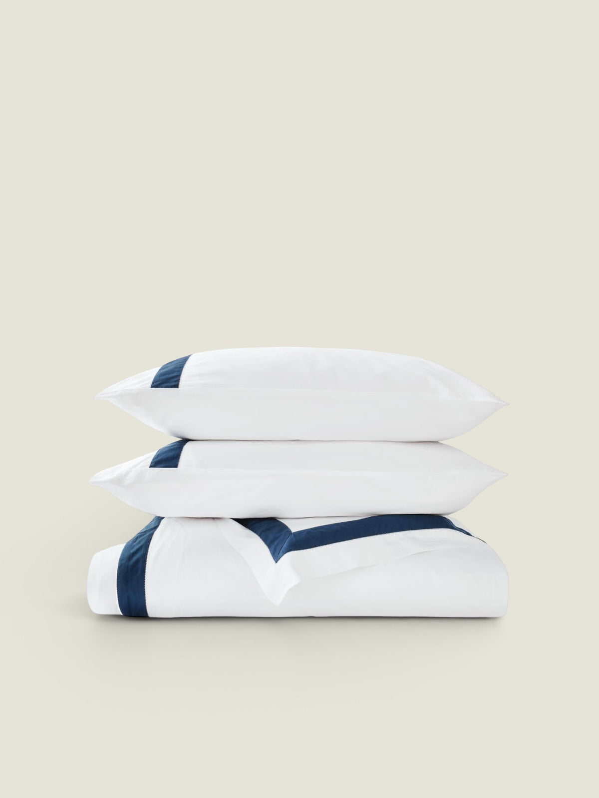 Christy Balmoral Duvet Set - 300 Thread Count Sateen Queen / Navy