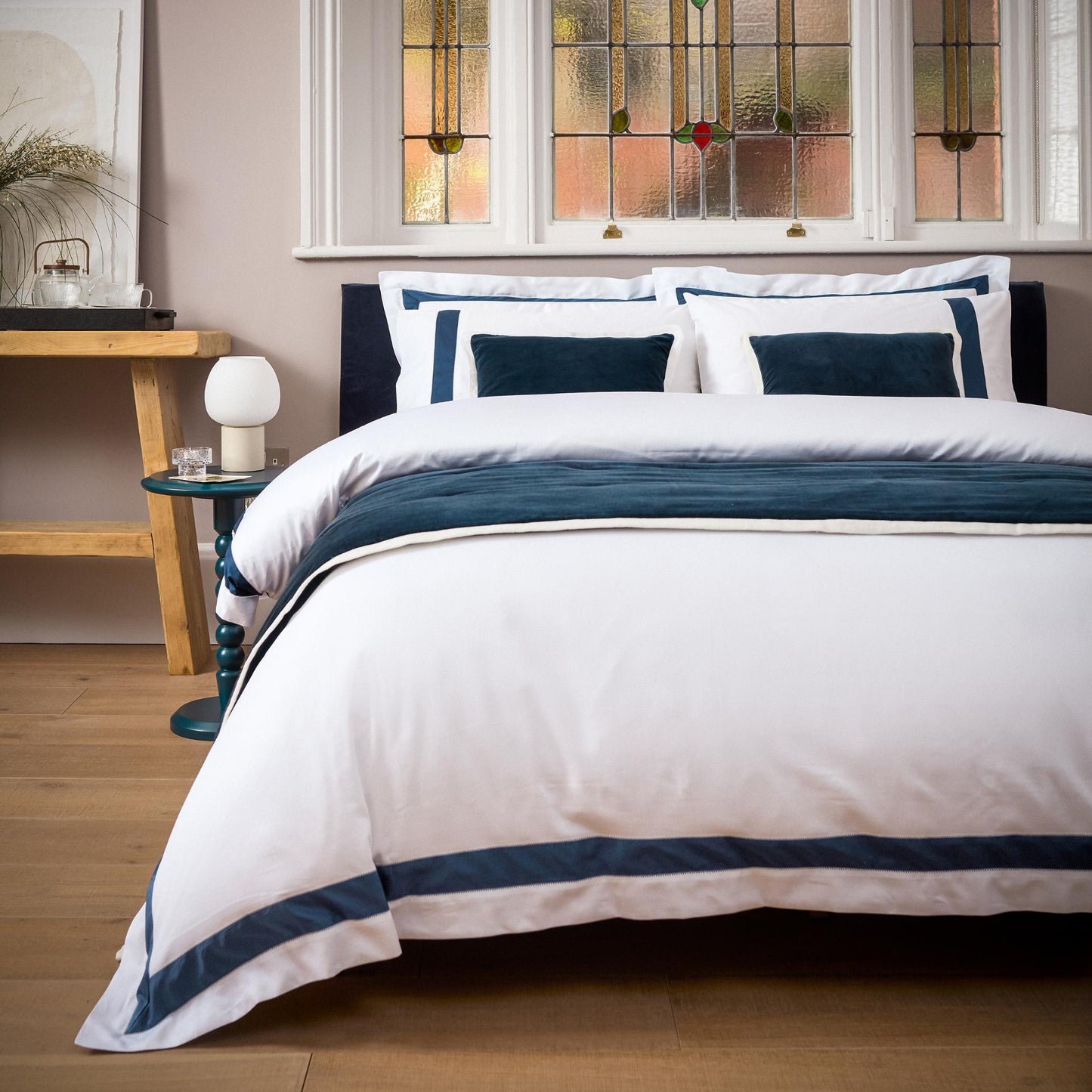 Christy Balmoral Duvet Cover Set – Navy Blue