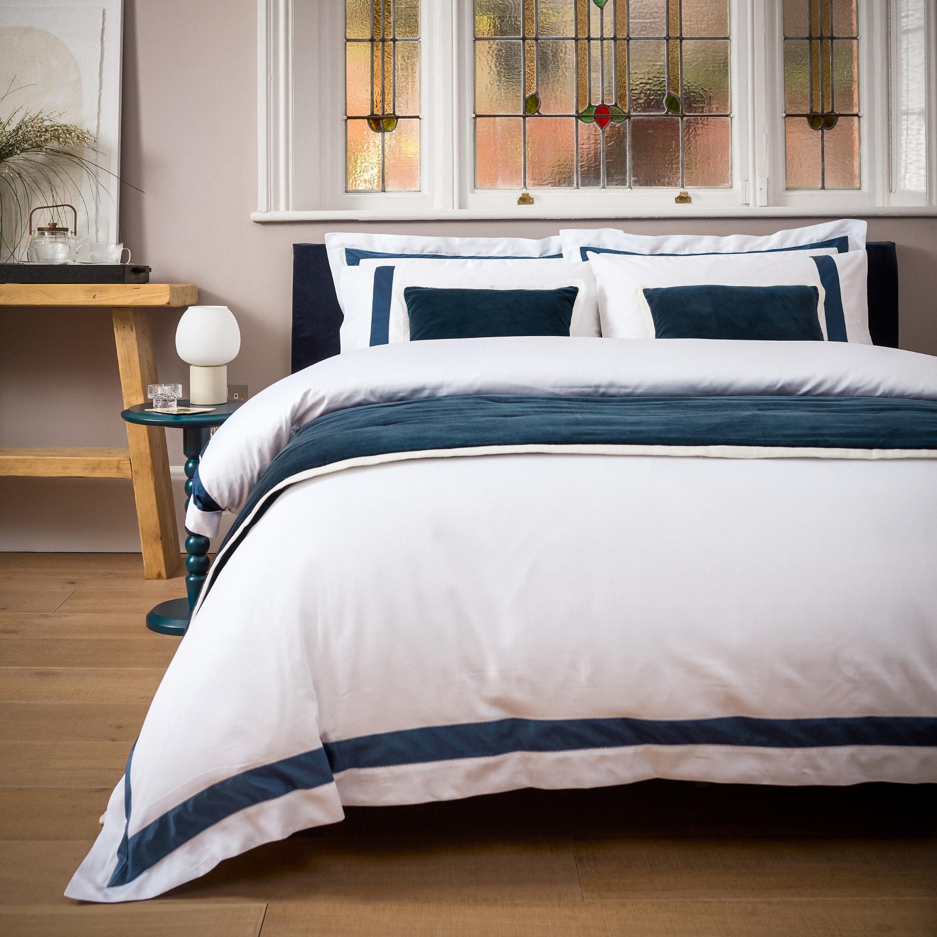 Christy Balmoral Duvet Cover Set – Navy Blue