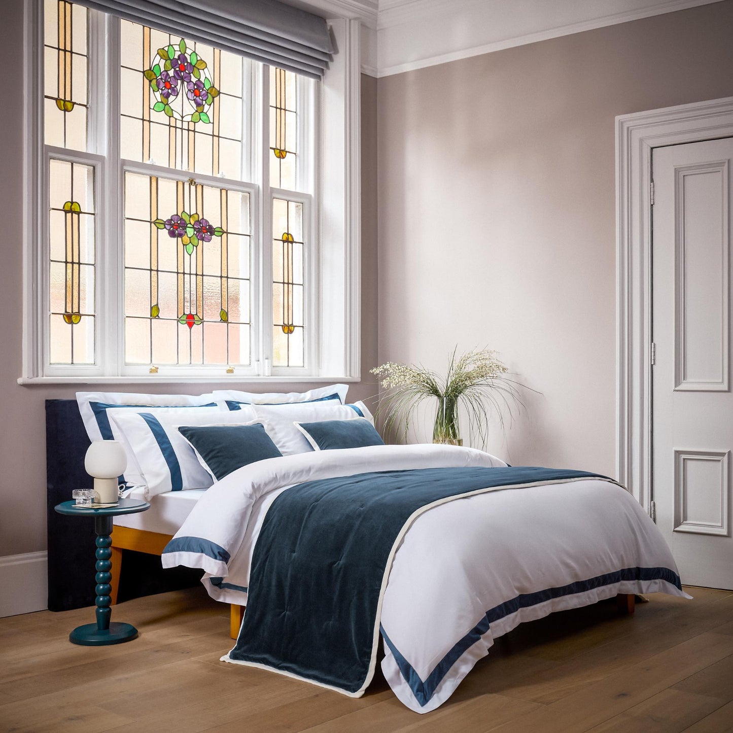 Christy Balmoral Duvet Cover Set – Navy Blue