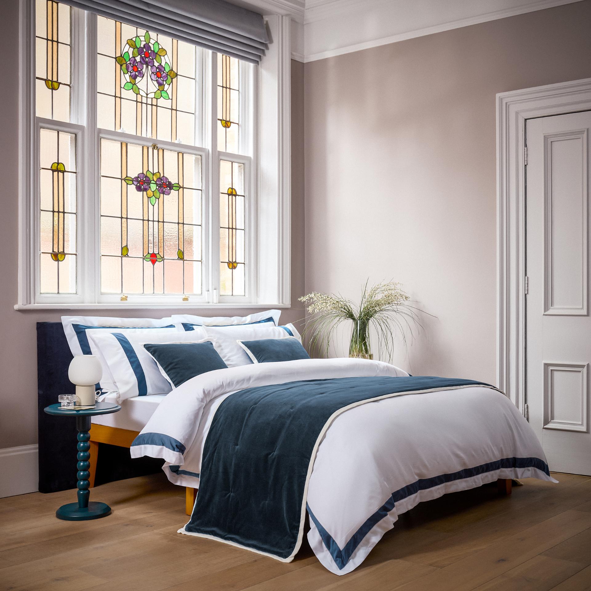 Christy Balmoral Duvet Cover Set – Navy Blue