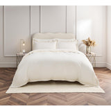 Christy Nautical Duvet Set – Cream & Gold Embroidered