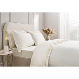 Christy Nautical Duvet Set – Cream & Gold Embroidered