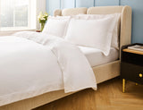 Nautical Duvet Set White with White Embroidery White / Double - 200x200, 50x75 + 5 CM (2)