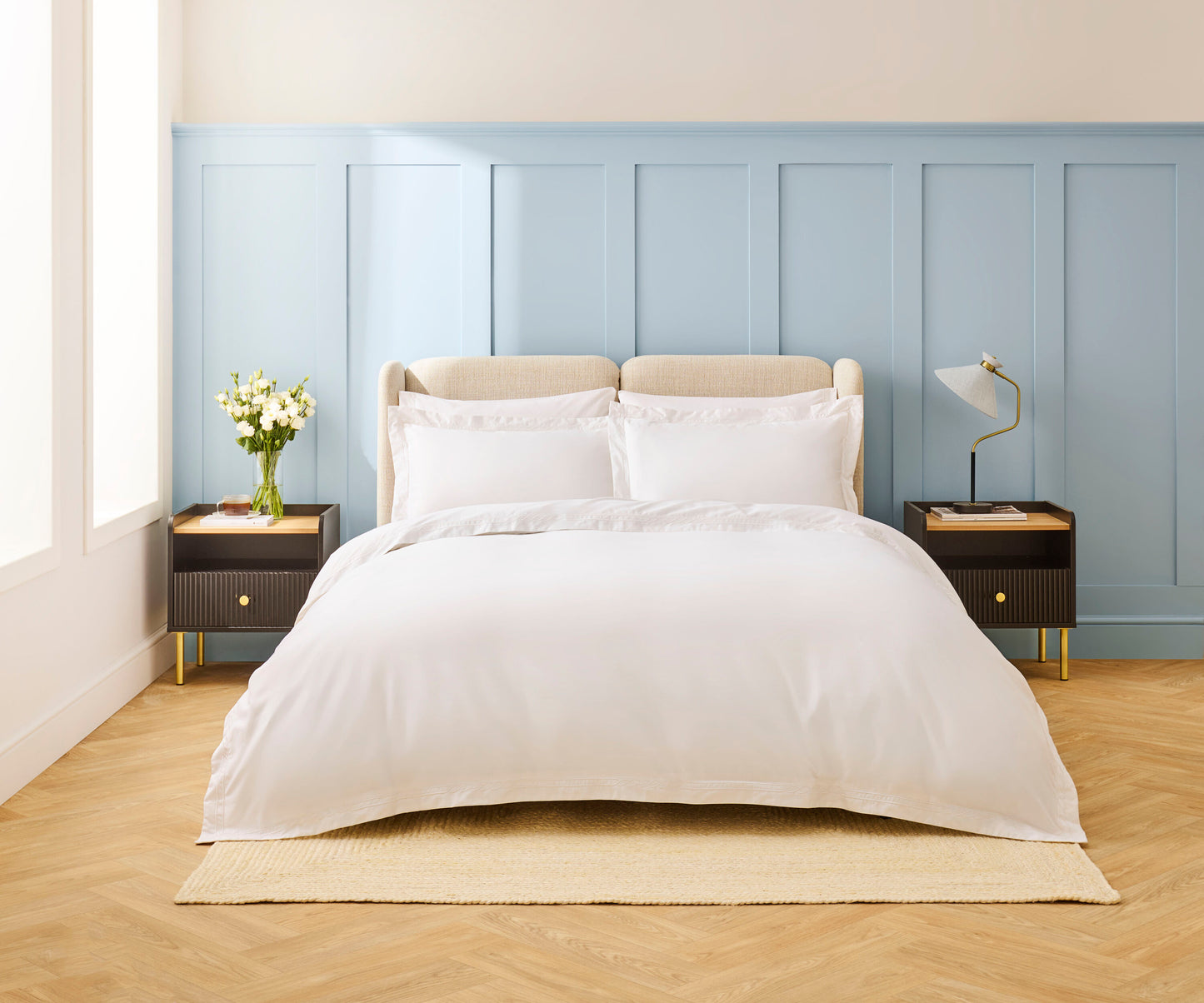 Nautical Duvet Set White with White Embroidery White / Gulf King - 240x220, 50x75 + 5 CM (2)