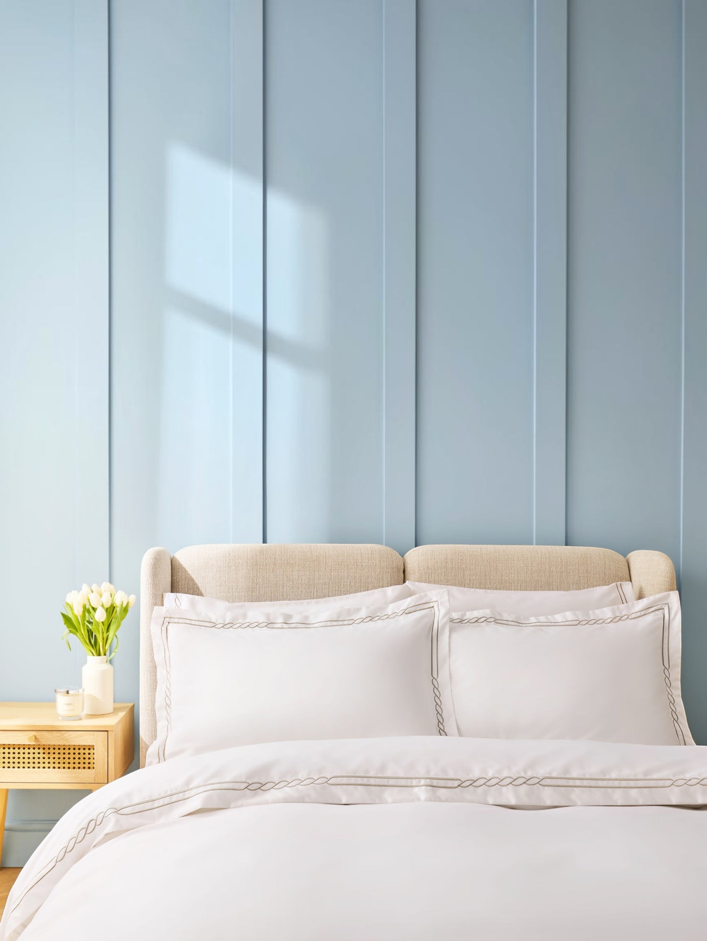 Christy Nautical Pillow Cover - 400 Thread Count Sateen