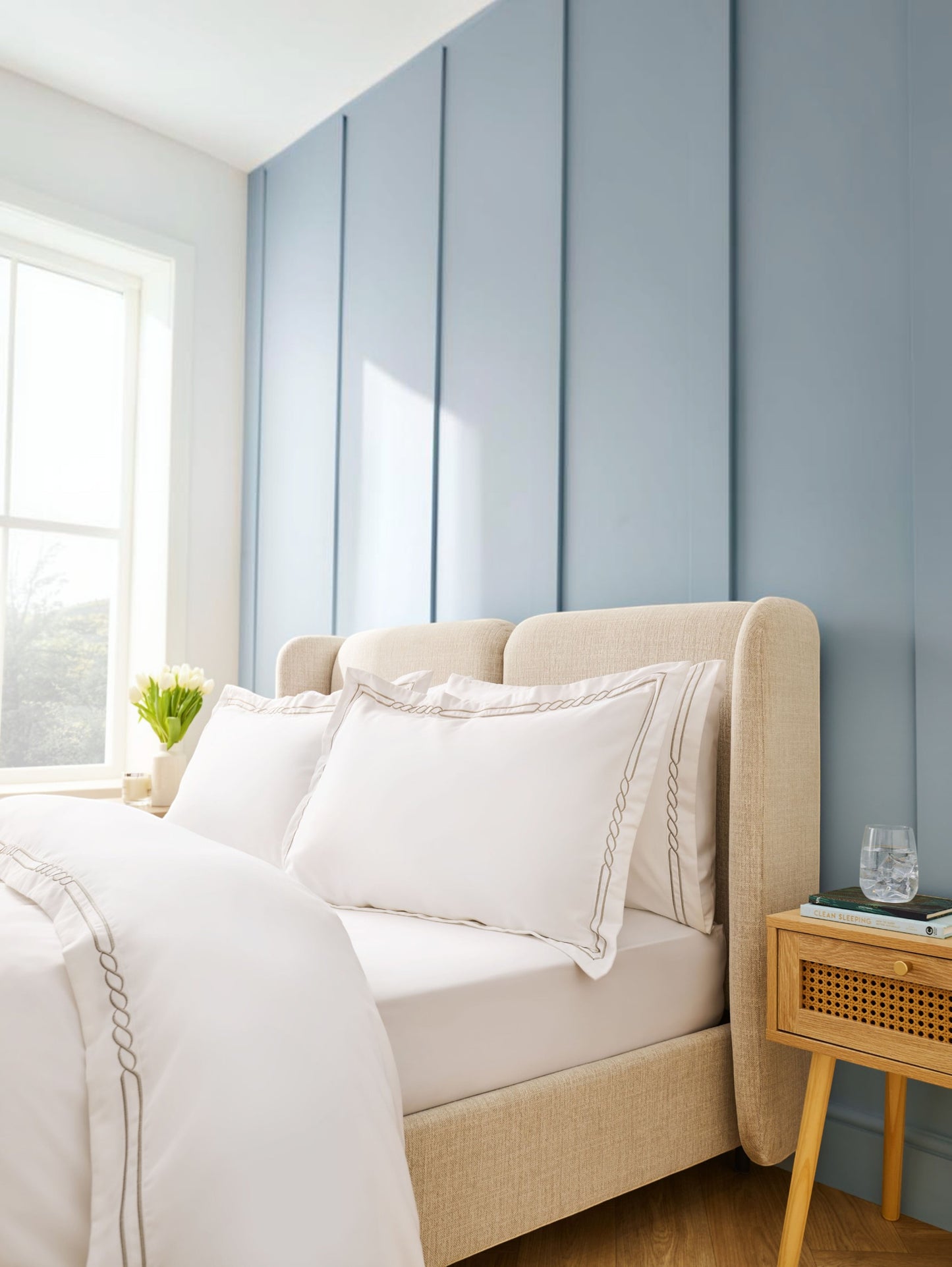 Christy Nautical Pillow Cover - 400 Thread Count Sateen