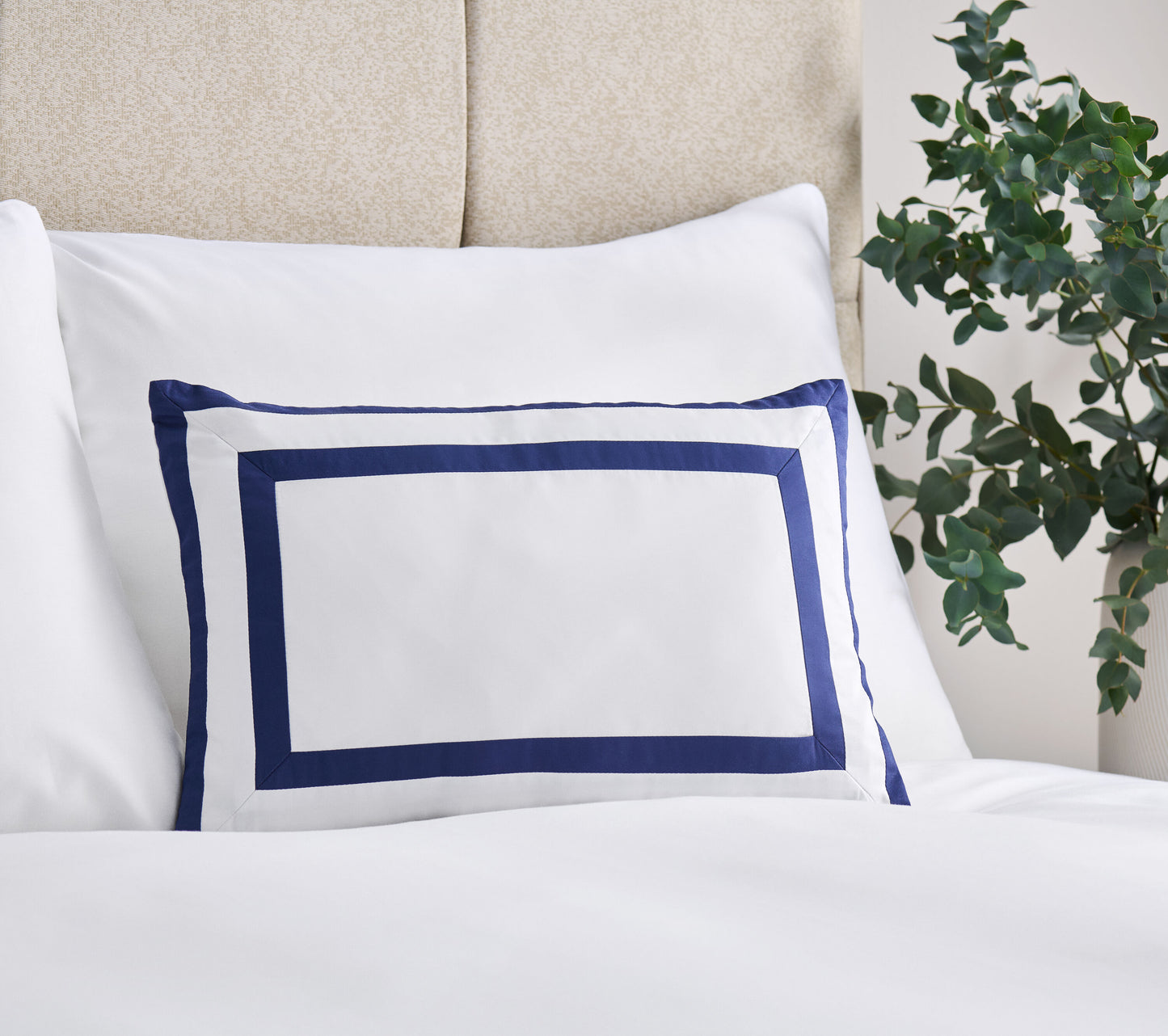 Malvern Standard Pillowcase Pair Navy Navy / Standard Pillowcase Pair - 50x75 CM (2)