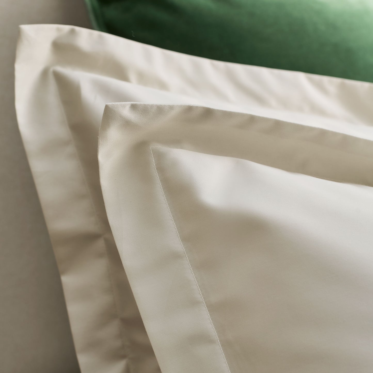 400TC Sateen - Classic Sateen Oxford Pillow Case Pair Beige / Oxford Pillow Case Pair - 50x75  + 4 CM (2)
