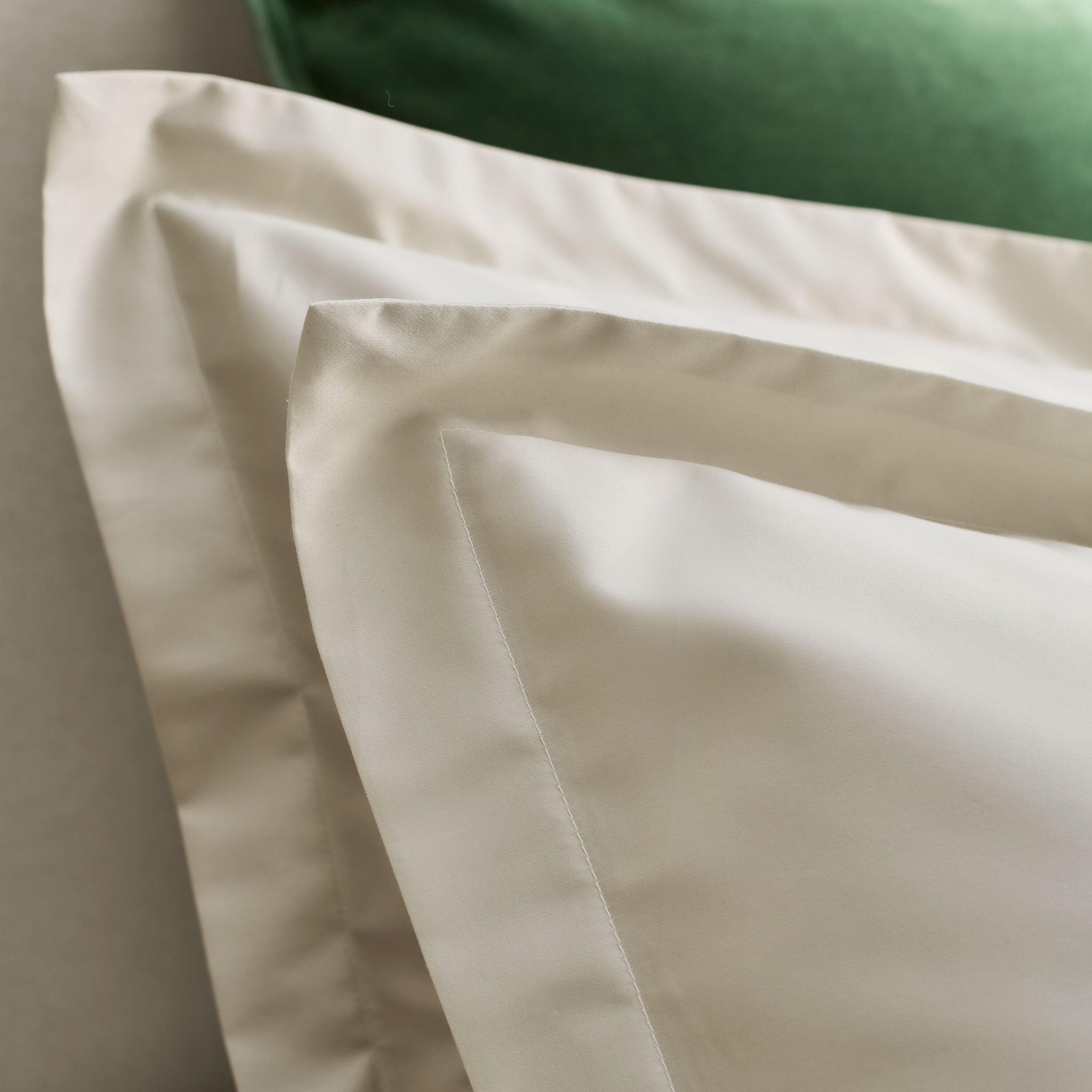 400TC Sateen - Classic Sateen Oxford Pillow Case Pair Beige / Oxford Pillow Case Pair - 50x75  + 4 CM (2)