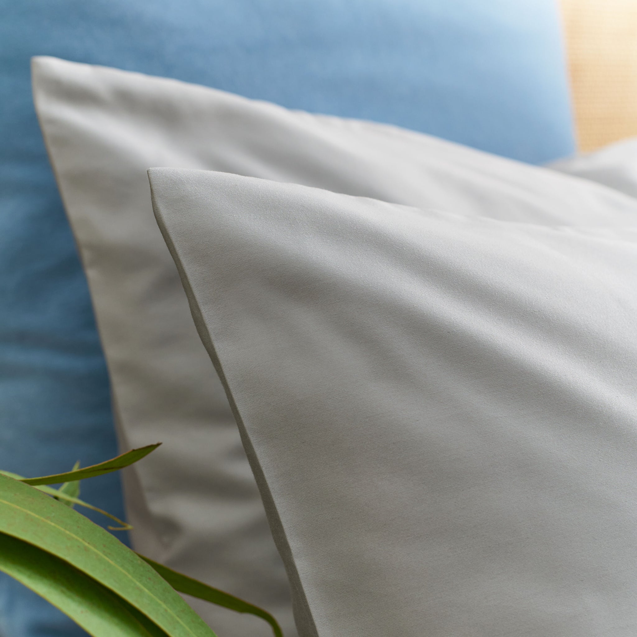 400TC Sateen - Classic Sateen Oxford Pillow Case Pair Silver/Grey / Oxford Pillow Case Pair - 50x75  + 4 CM (2)
