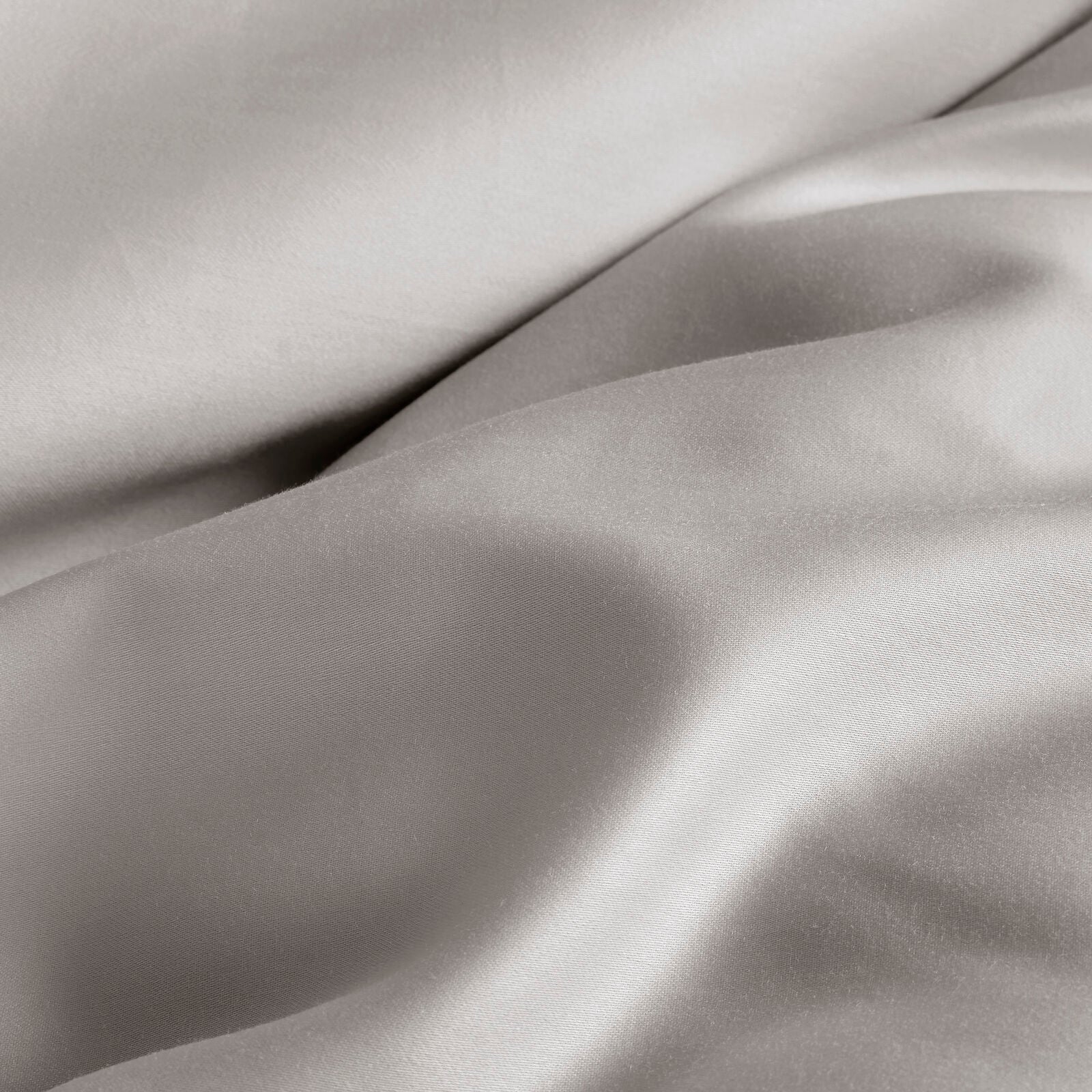 400TC Sateen - Classic Sateen Fitted Sheet Silver/Grey / Super King Fitted Sheet - 180x200 + 36 CM