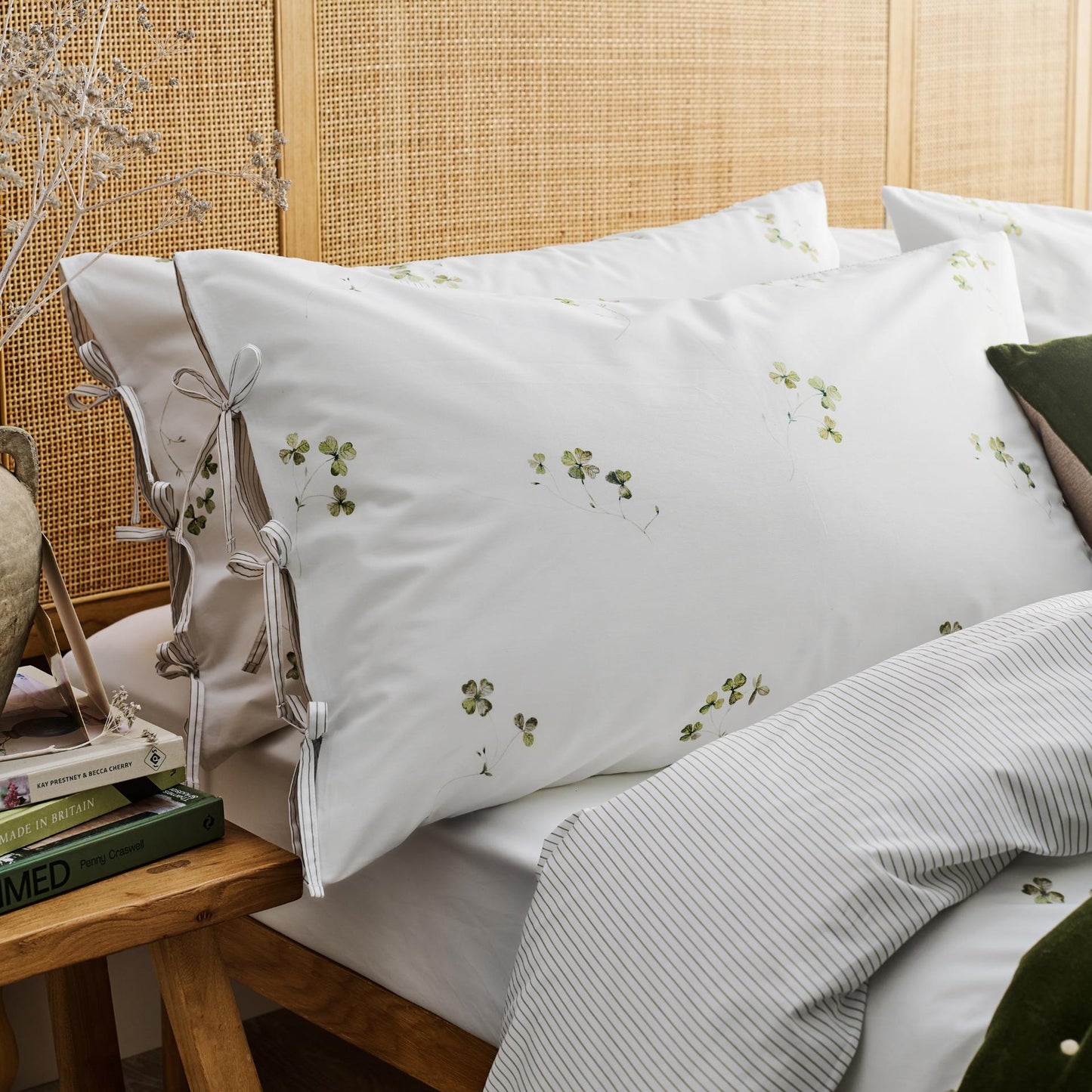 Christy Clover Pillow Cover - 200 Thread Count Sateen