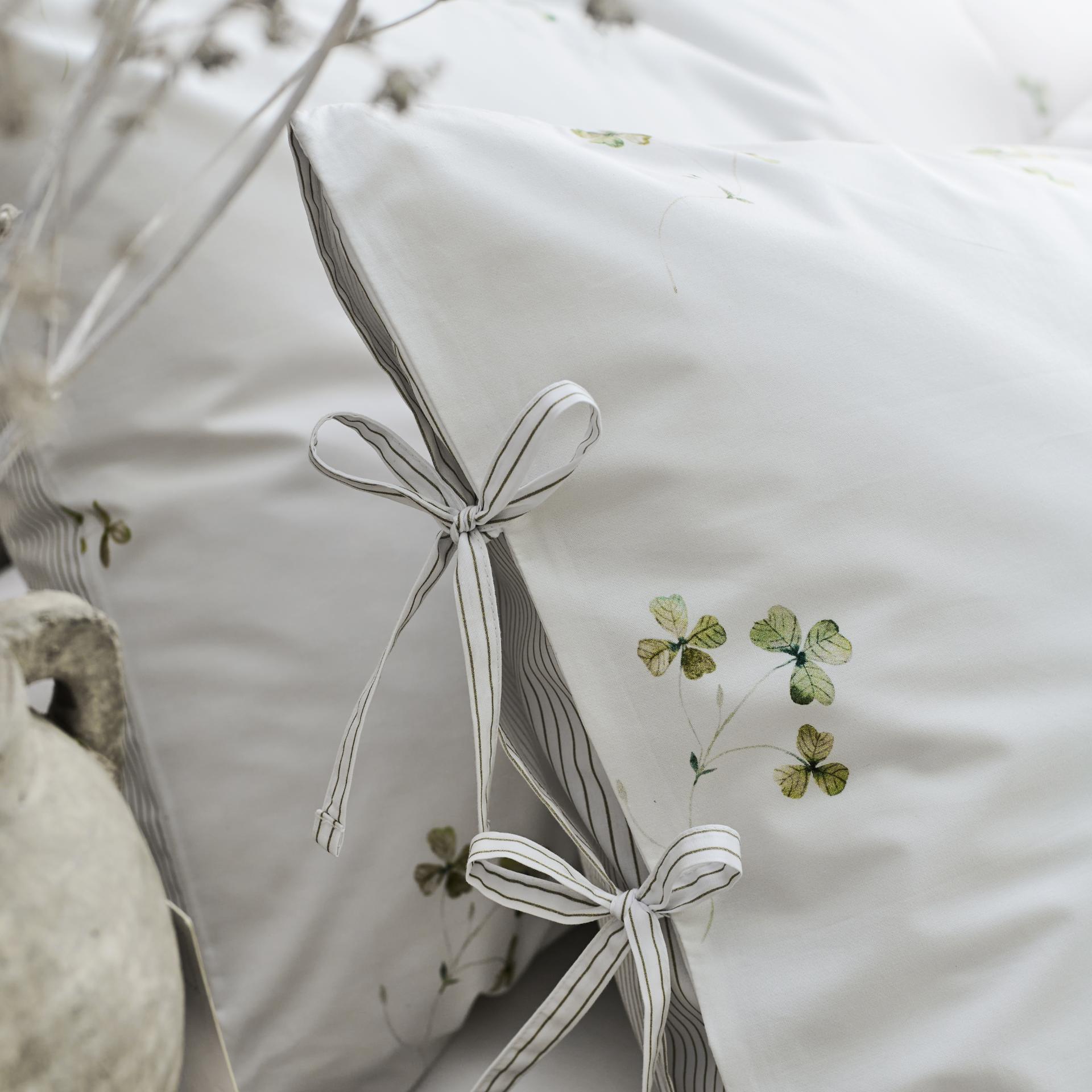 Christy Clover Pillow Cover - 200 Thread Count Sateen