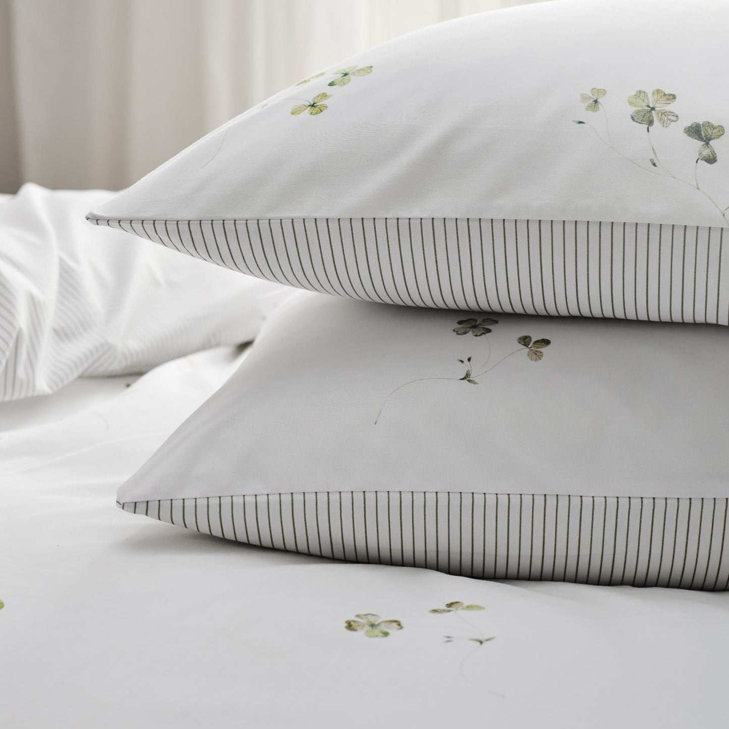 Christy Clover Pillow Cover - 200 Thread Count Sateen