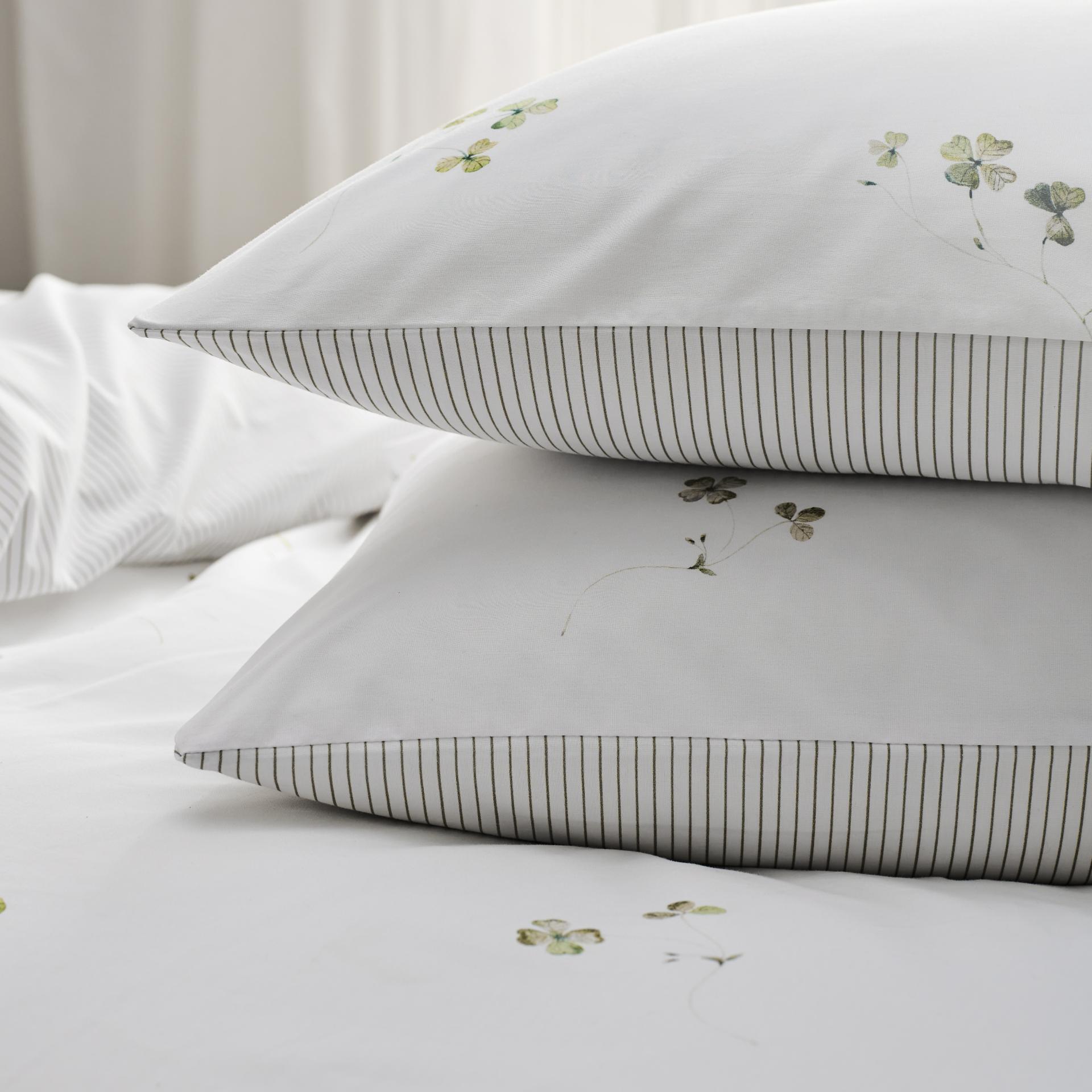 Christy Clover Pillow Cover - 200 Thread Count Sateen