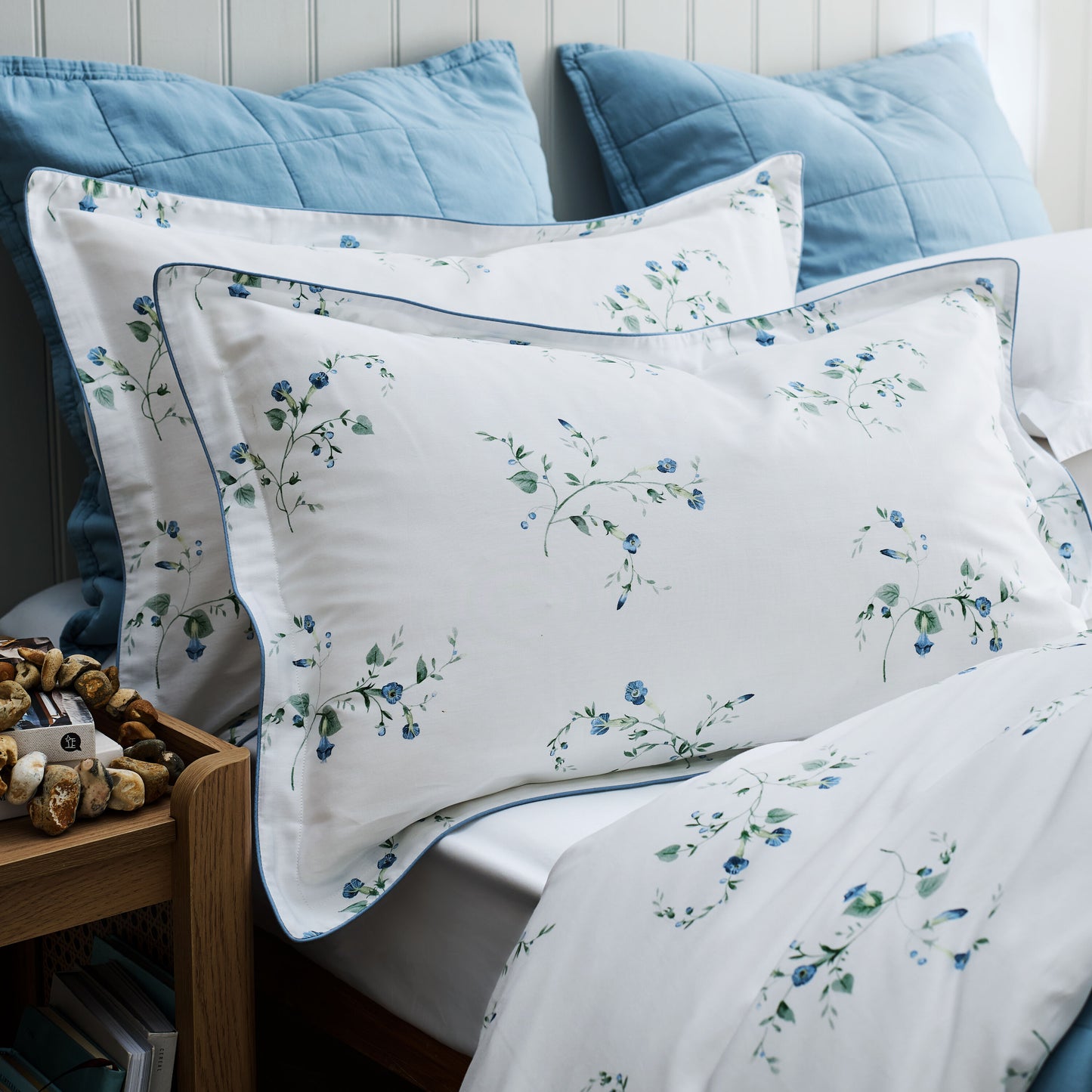Forget Me Knot Kedge Pillowcase Pair Blue Blue / Standard Pillow Case Pair - 50x75 CM (2)