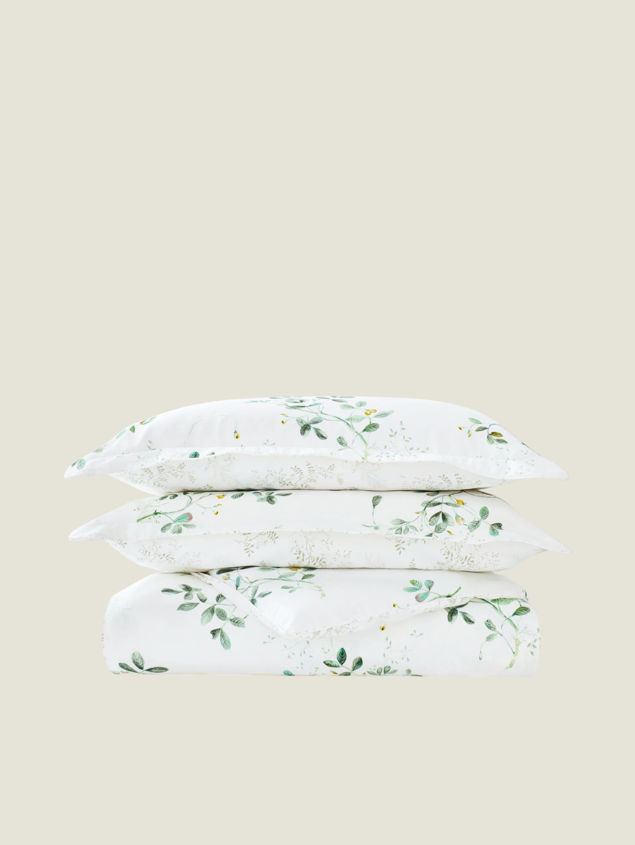 Christy Pea Shoots Pillowcase Pair – Sage Green