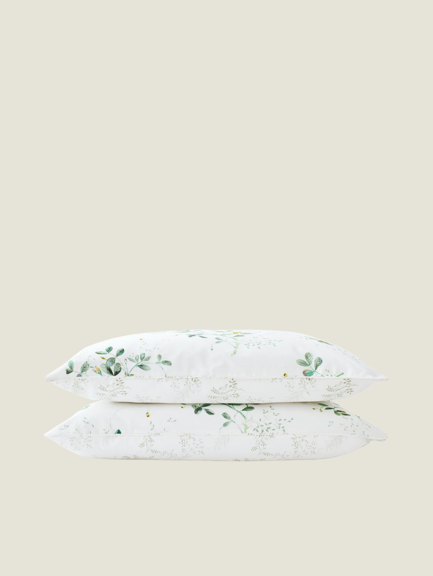 Christy Pea Shoots Pillowcase Pair – Sage Green