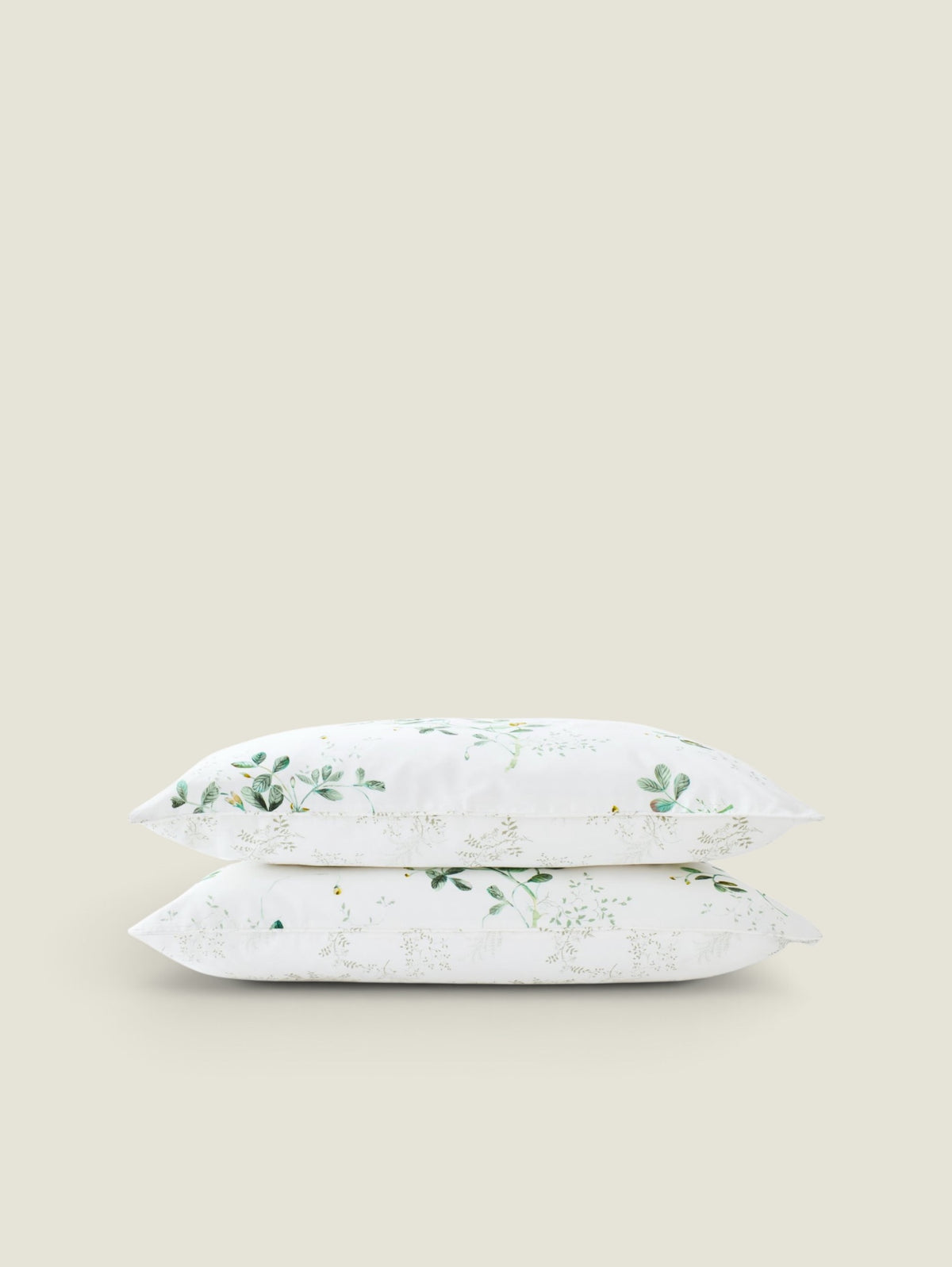 Christy Pea Shoots Pillow Cover - 300 Thread Count Sateen Queen / Sage Green