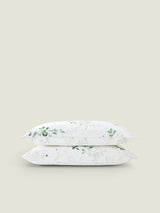 Christy Pea Shoots Pillow Cover - 300 Thread Count Sateen Queen / Sage Green