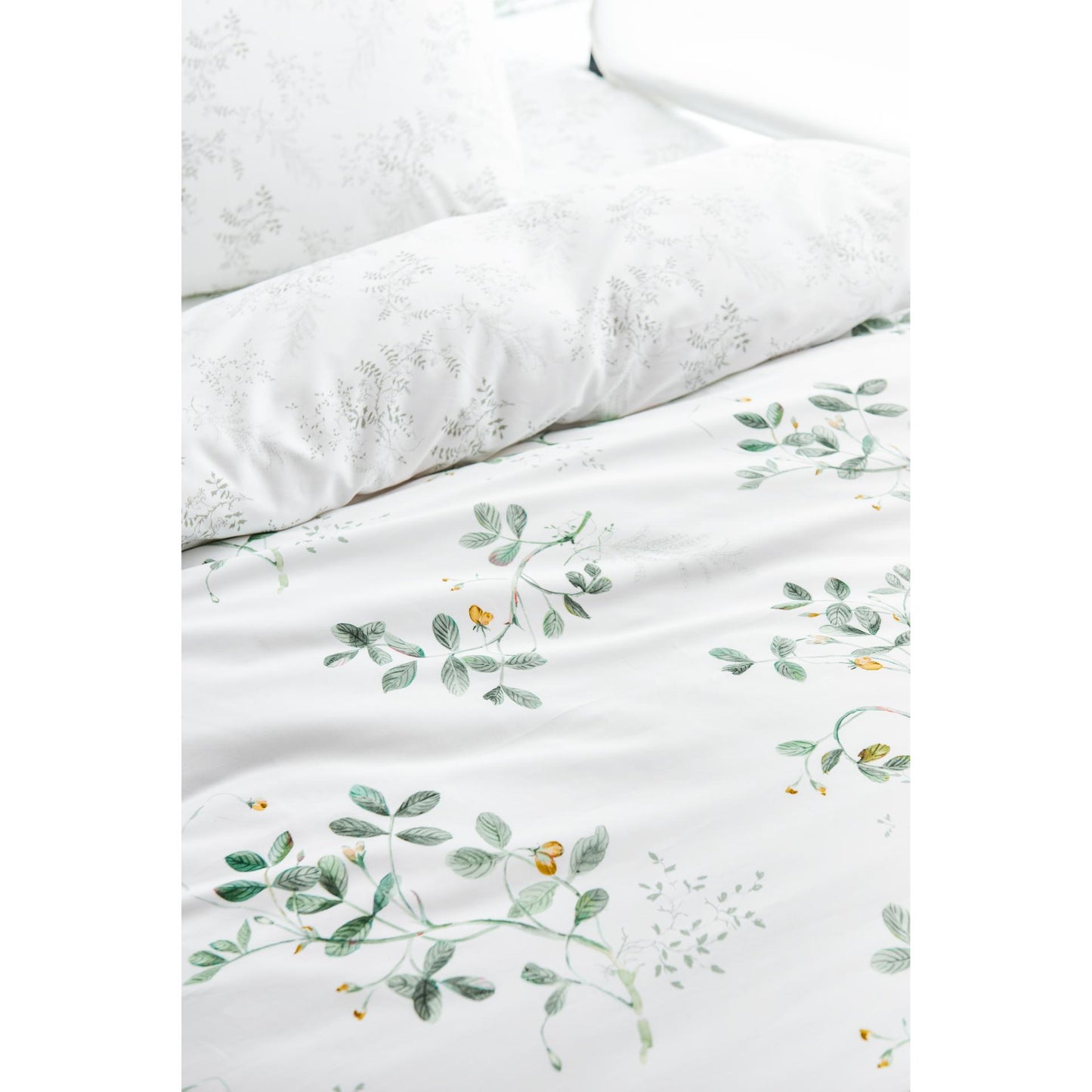 Christy Pea Shoots Pillowcase Pair – Sage Green