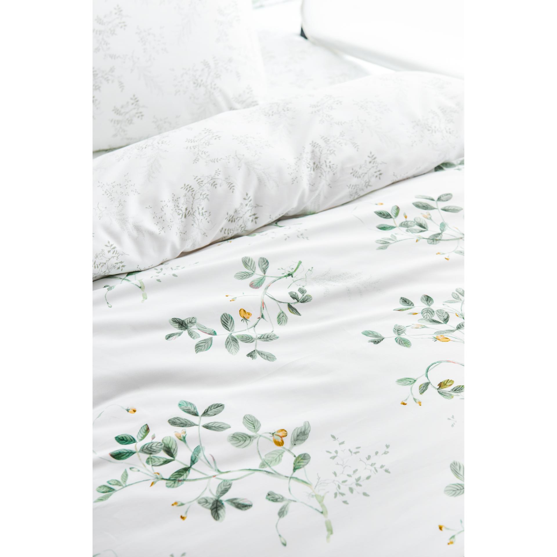 Christy Pea Shoots Pillowcase Pair – Sage Green