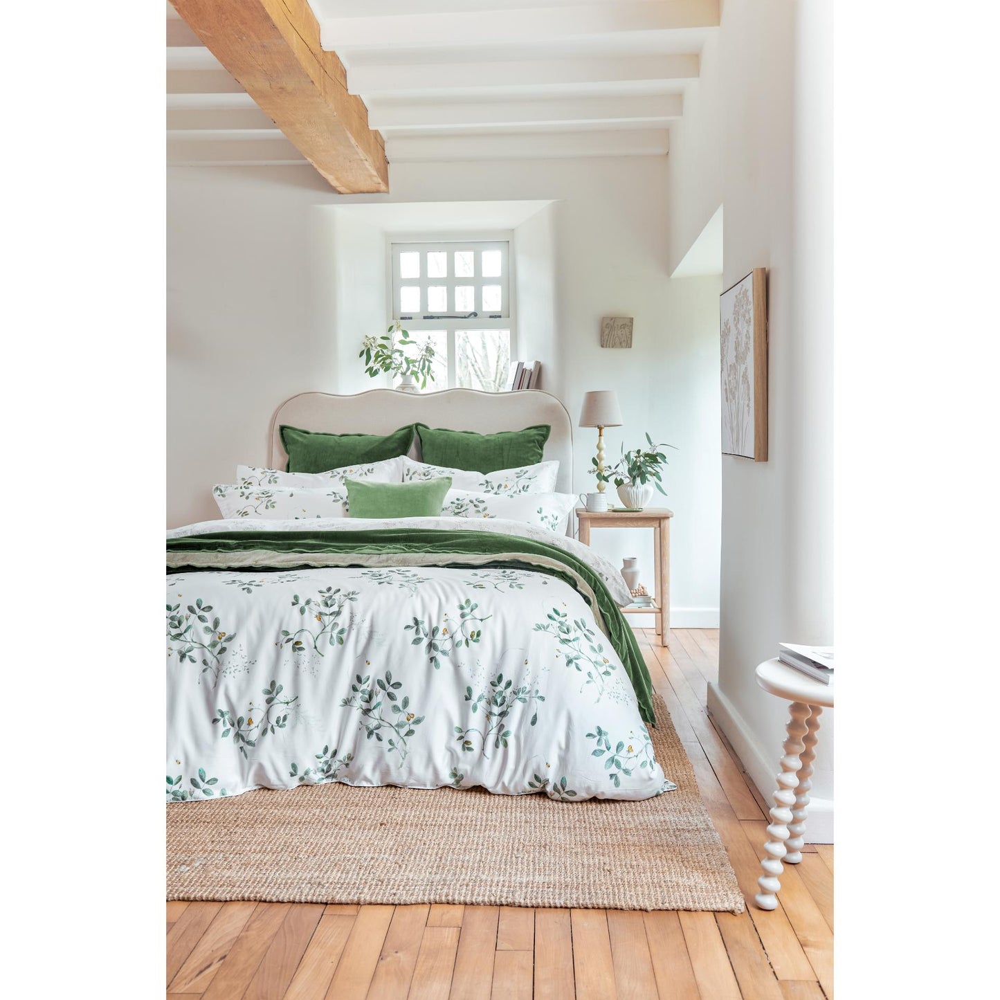 Christy Pea Shoots Pillowcase Pair – Sage Green