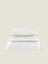 Christy Scallop Edge Duvet Set - 300 Thread Count Sateen