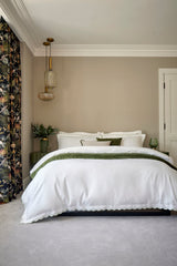 Scallop Edge Duvet Set Green / Gulf King Duvet Set - 240x220, 50x80 +3 CM (2)