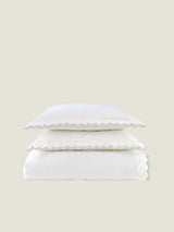 Christy Scallop Edge Duvet Set - 300 Thread Count Sateen