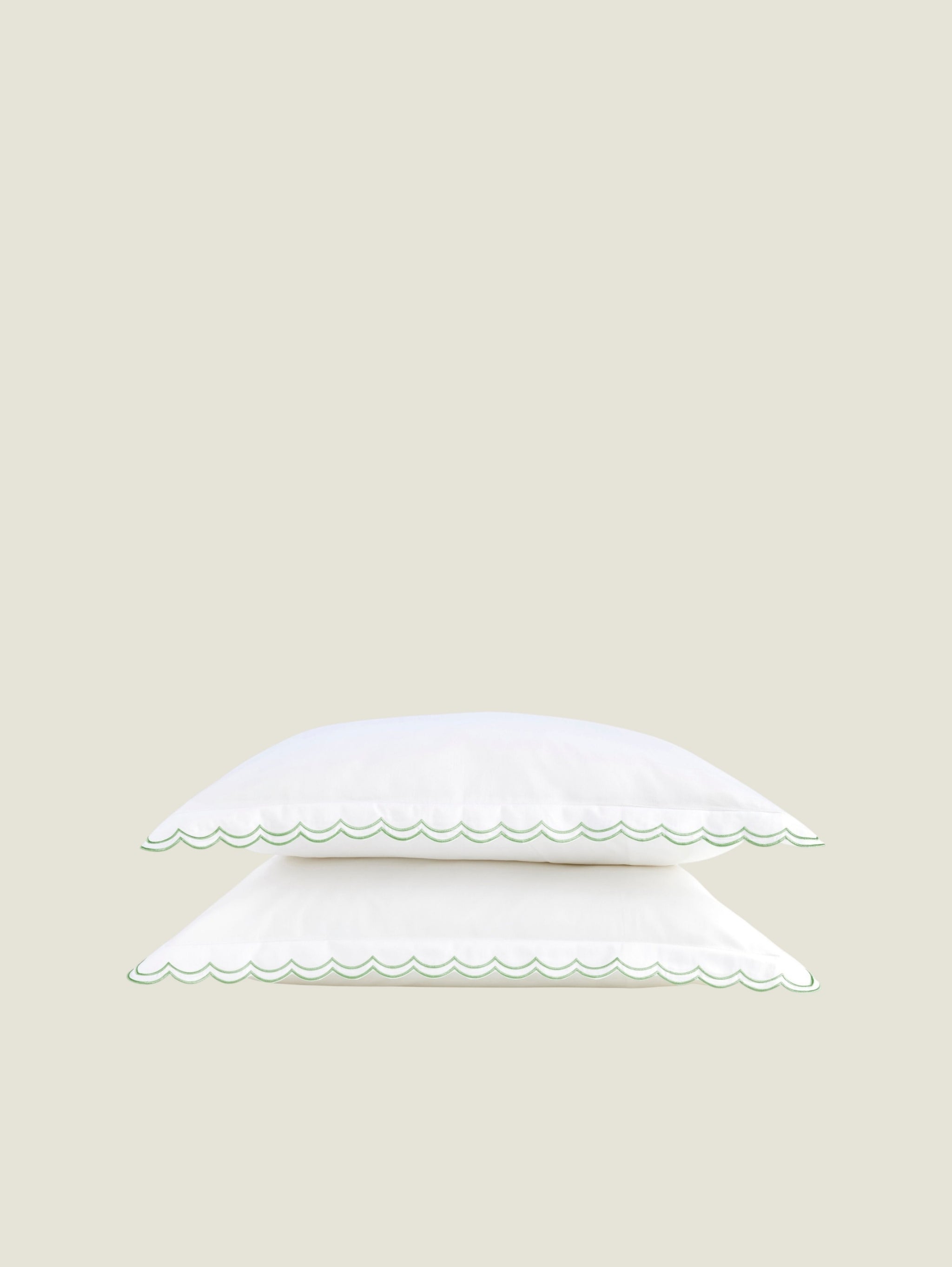 Christy Scallop Edge Pillow Cover - 300 Thread Count Sateen