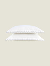 Scallop Edge Oxford Pillow Case Pair