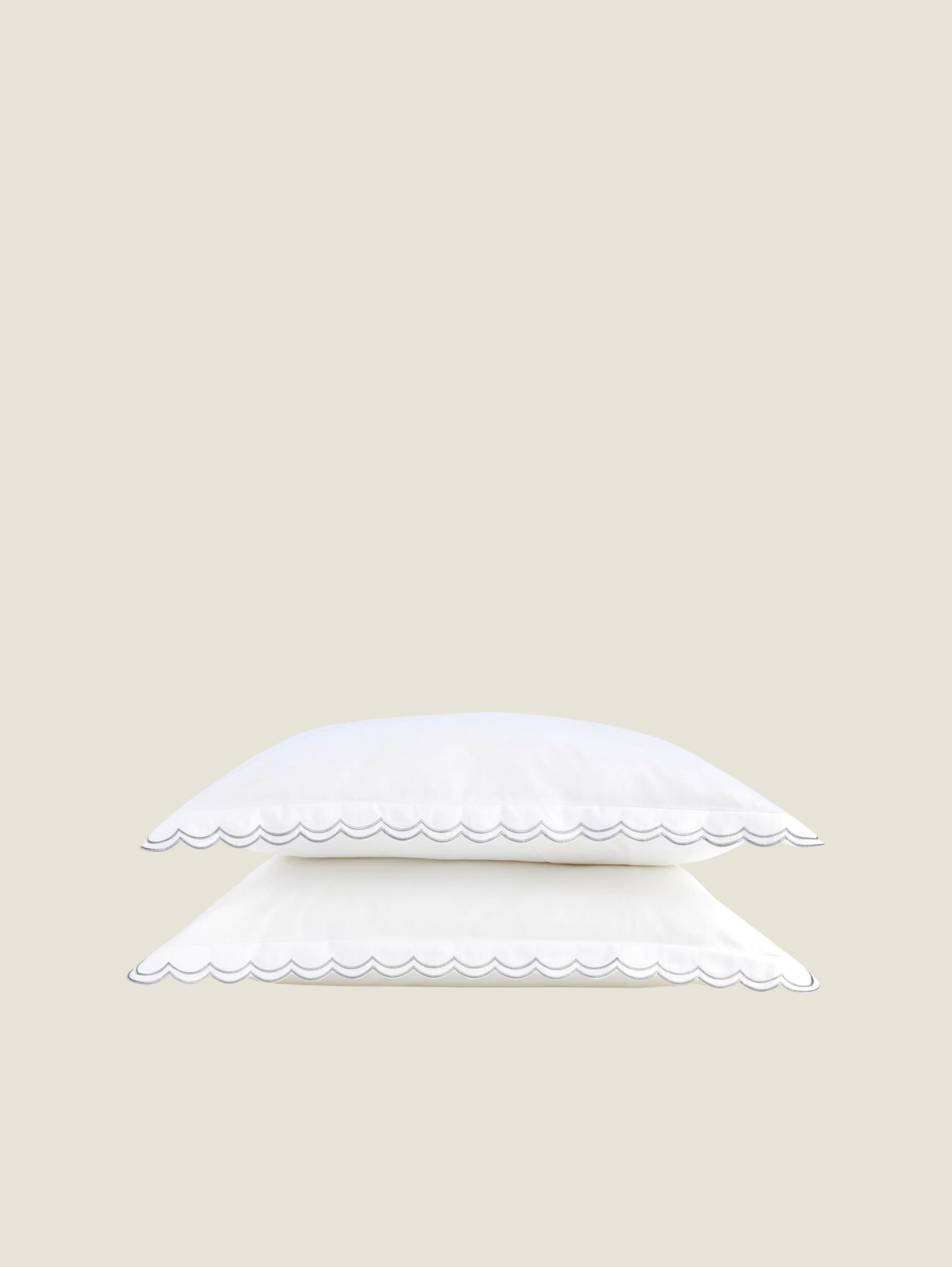 Christy Scallop Edge Pillow Cover - 300 Thread Count Sateen