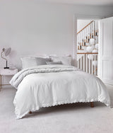 Scallop Edge Oxford Pillow Case Pair Light Grey / Oxford Pillow Case Pair - 50x80 + 3 CM (2)
