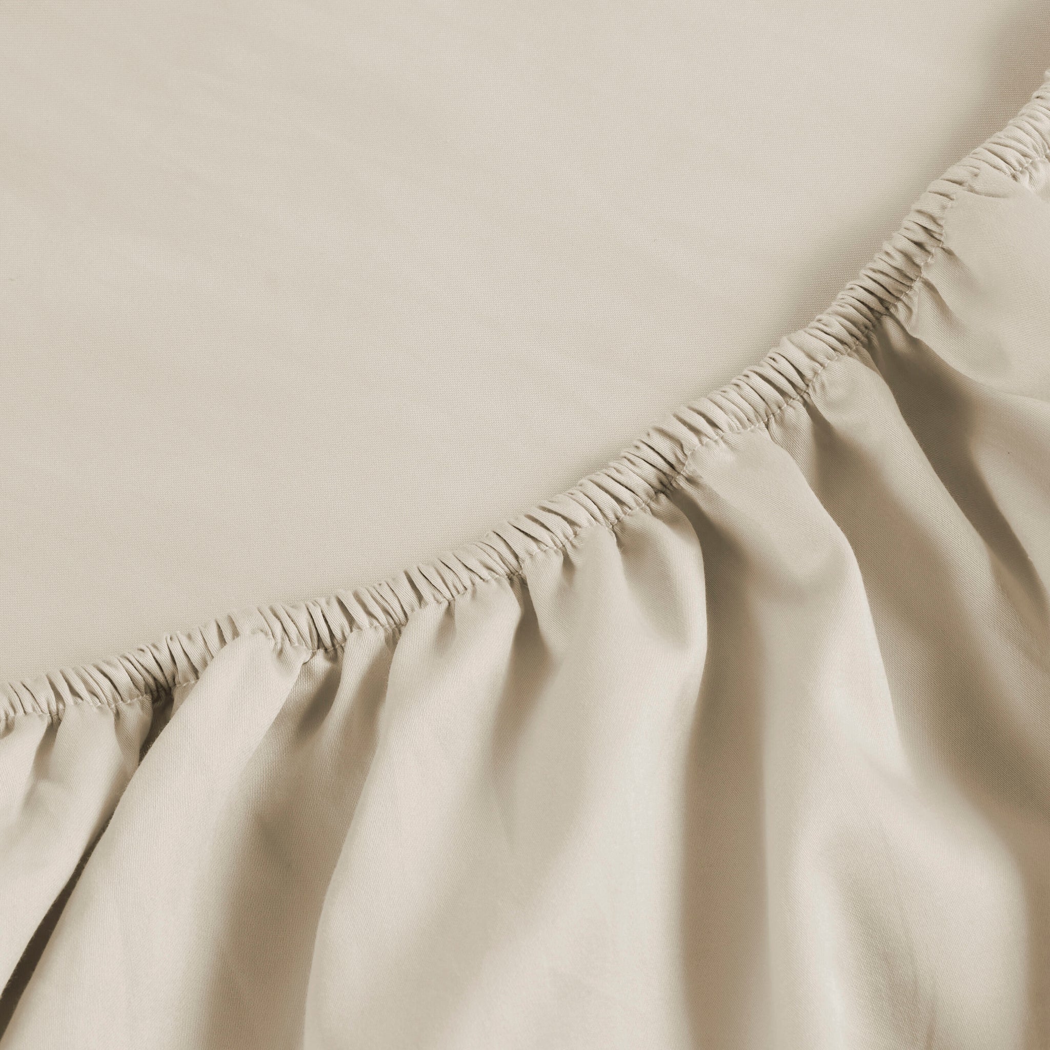 400TC Sateen - Classic Sateen Emperor Sheet Beige / Emperor Sheet - 200x200 + 36 CM