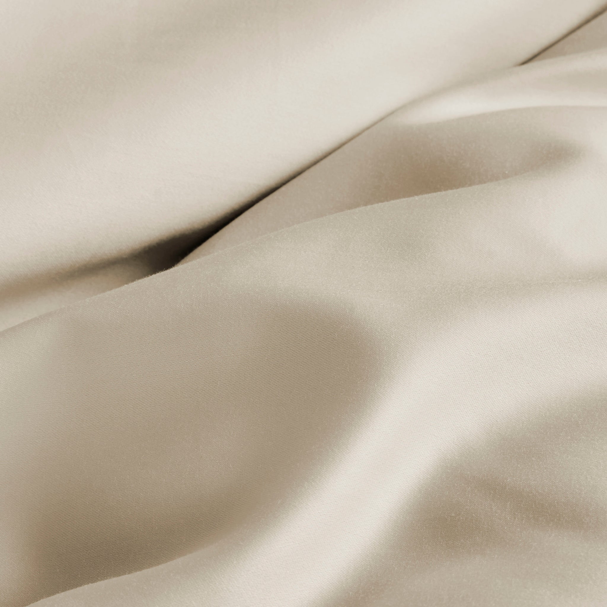 400TC Sateen - Classic Sateen Duvet Set Beige / Gulf King Duvet Set - 240x220, 50x75 CM (2)