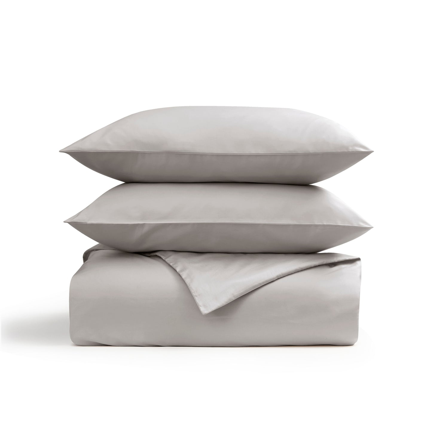 400TC Sateen - Classic Sateen Duvet Set Silver/Grey / Gulf King Duvet Set -240x220, 50x75 CM (2)