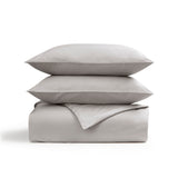 400TC Sateen - Classic Sateen Duvet Set Silver/Grey / Gulf King Duvet Set -240x220, 50x75 CM (2)